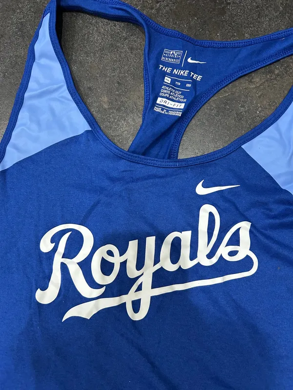 Kansas City Royals Tank Top Womens XXL Blue Sleeveless Nike Dri-Fit MLB Baseball - Image 2