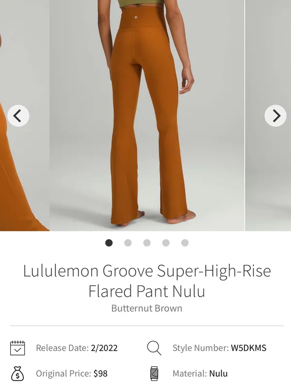 Lululemon Groove Nulu super high rise flare pant W5DKMS butternut brown 10 - Image 5
