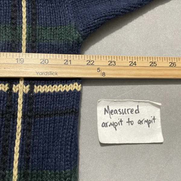 Christopher & Banks Vintage Boxy Plaid Sweater Size Medium Cardigan Old Money Twee Dark Academia - Image 7