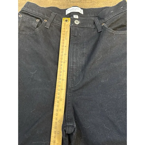 NEW Abercrombie Curve Love '90s Straight Ultra High Rise Black Jeans Size 29 8 - Image 7
