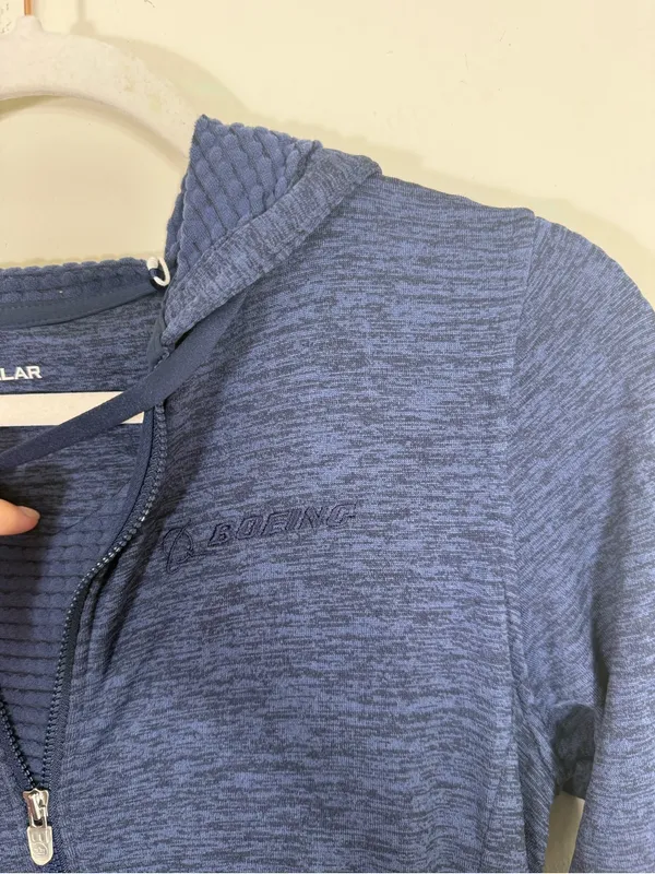 NWT Peter Millar Peter Millar Women's Navy Maven Full-Zip Hoodie Blue - Image 6