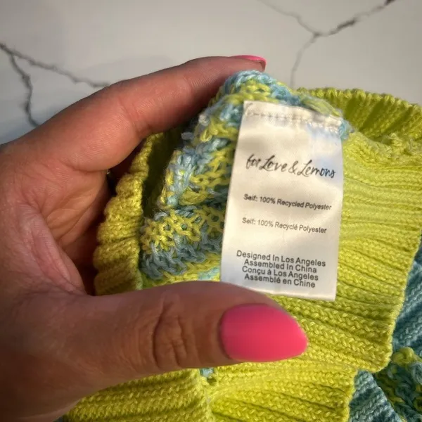 FOR LOVE & LEMONS Sweater Vest Top Medium - Image 4