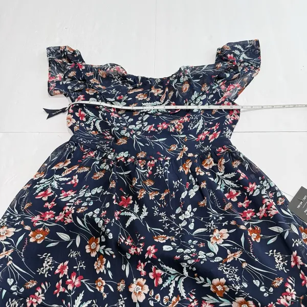NWT Lulus My Favorite Navy Blue Floral Print Off the Shoulder‎ Dress Size MEDIUM - Image 9
