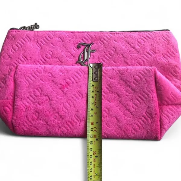 NWOT Juicy Couture Makeup Bag Velour Pink - Image 9