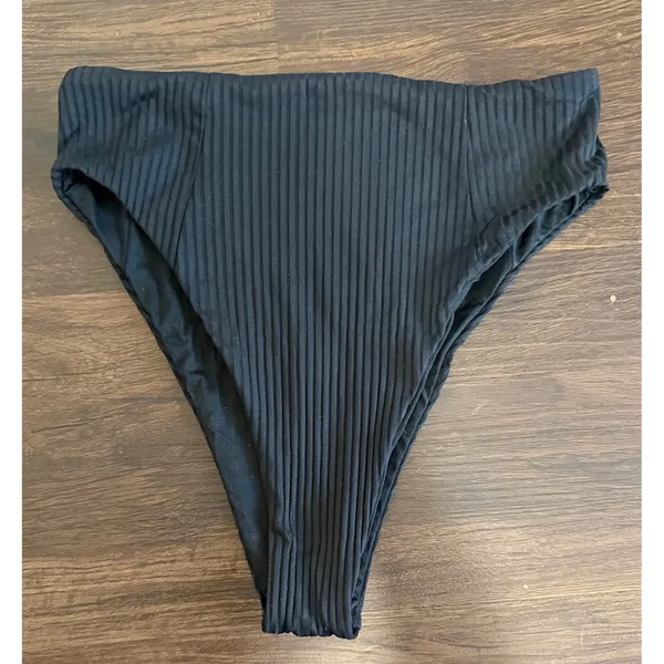 Vitamin‎ A Women's EcoRib Sienna Bikini Set High Waisted Bottoms In Black Sz XS - Image 6