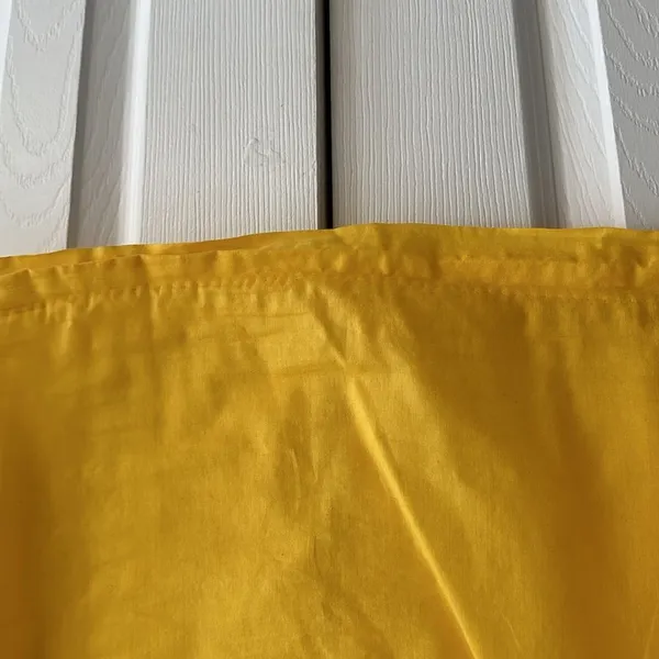 Tory Burch Yellow Embellished Tunic Top Sequin Neck Cotton Size 4 - Image 5