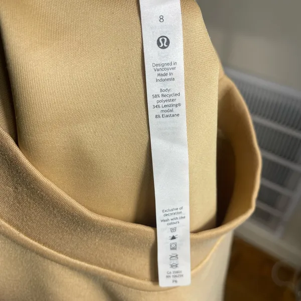 LULULEMON Gathered Waist Crew Pullover Pecan Tan Size 8 - Image 5