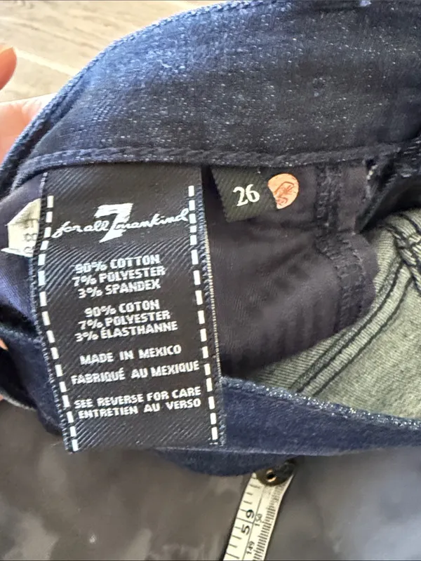 7 for all Mankind slim trouser jeans 26 - Image 6