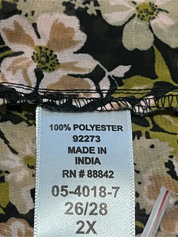 Ellos Tiered Floral Long Sleeve Midi Dress – Size 26/28 (2XL) - Image 5