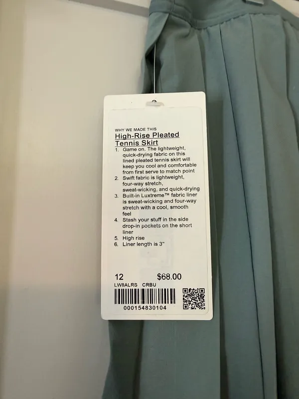 Lululemon Tennis Skirt Green Pleated - Image 4