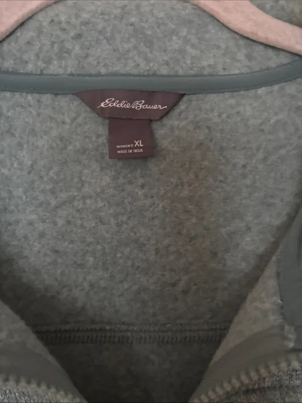 Eddie Bauer Sage Green Radiator Sweater Fleece Full-Zip‎ Vest - Women's XL - Image 6
