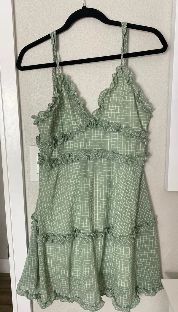 spring dress Green Size M - Image 2