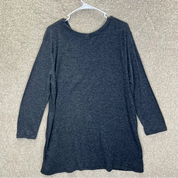Imperfect Old‎ Navy charcoal gray long sleeve shirt stretchy comfy XXL 2018 top - Image 2