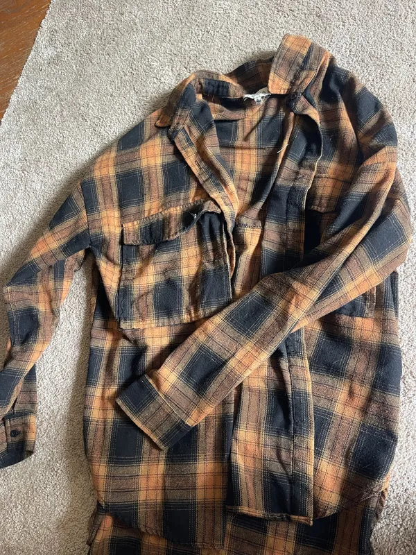 Acoa oversized flannel Orange - Image 3
