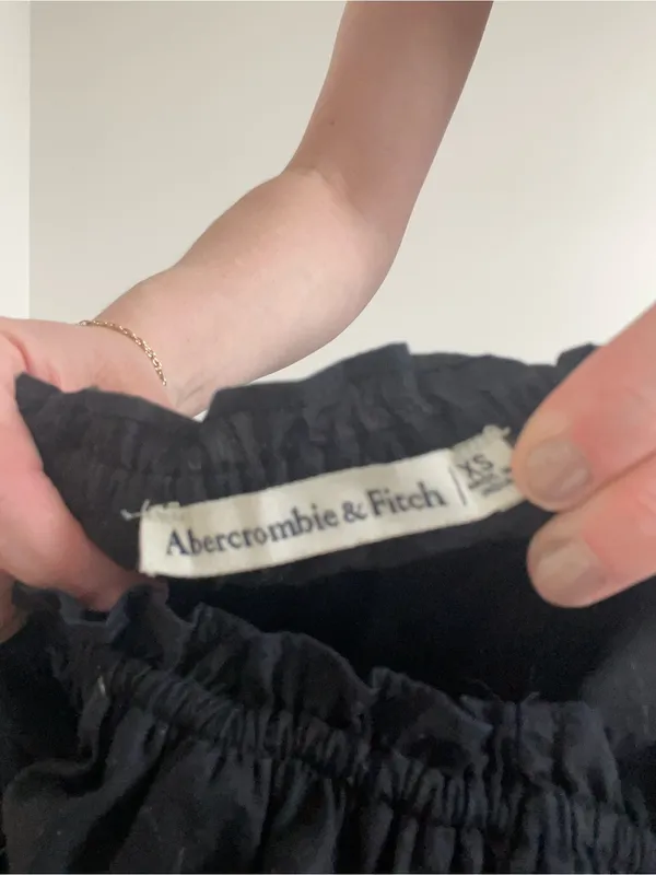 Abercrombie & Fitch Black Puff-Sleeve Tiered Maxi Dress - Image 4