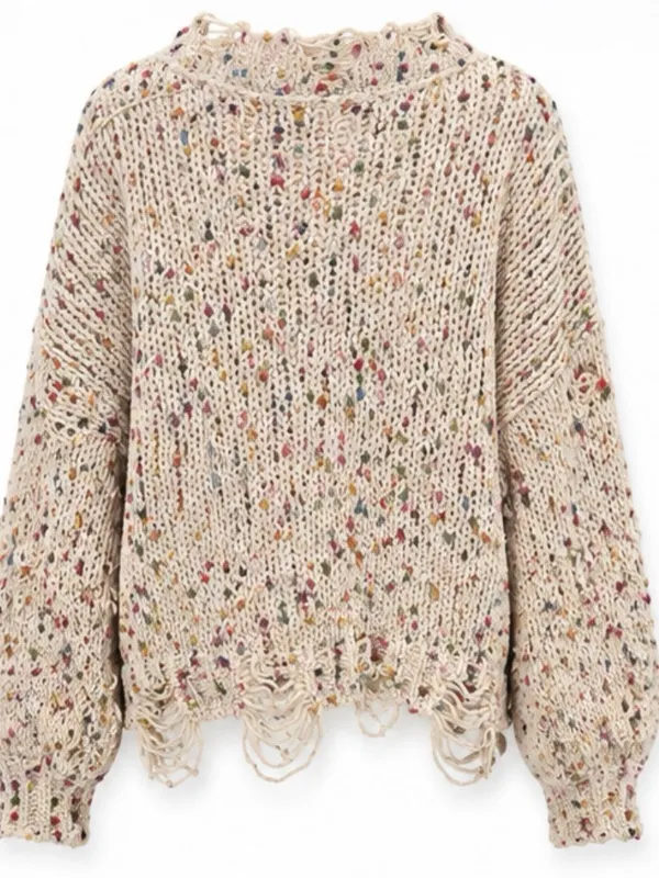 POL Distressed Confetti Knit Sweater – Size Medium - Image 3