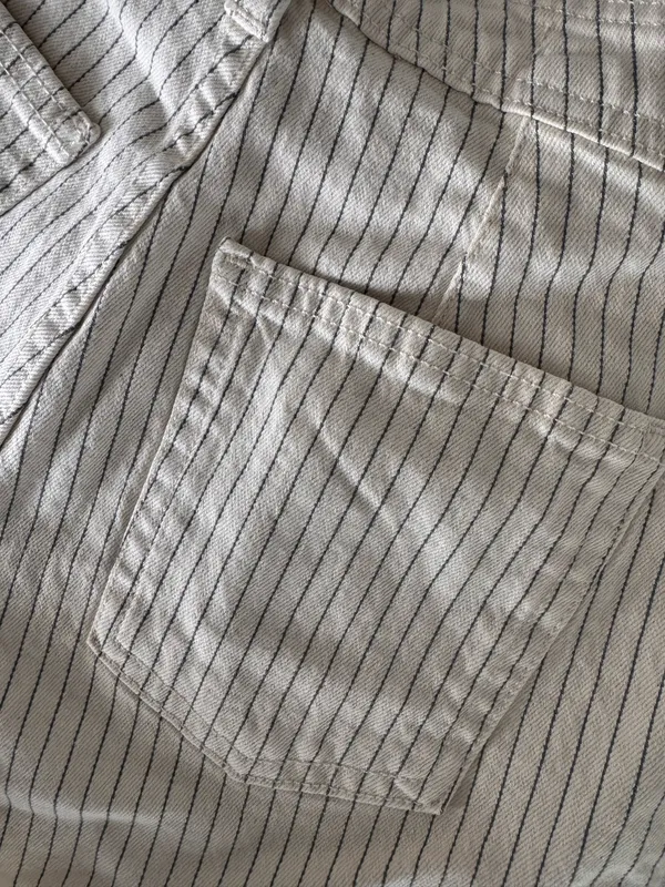 Striped Jean shorts Gray Size 4 - Image 3