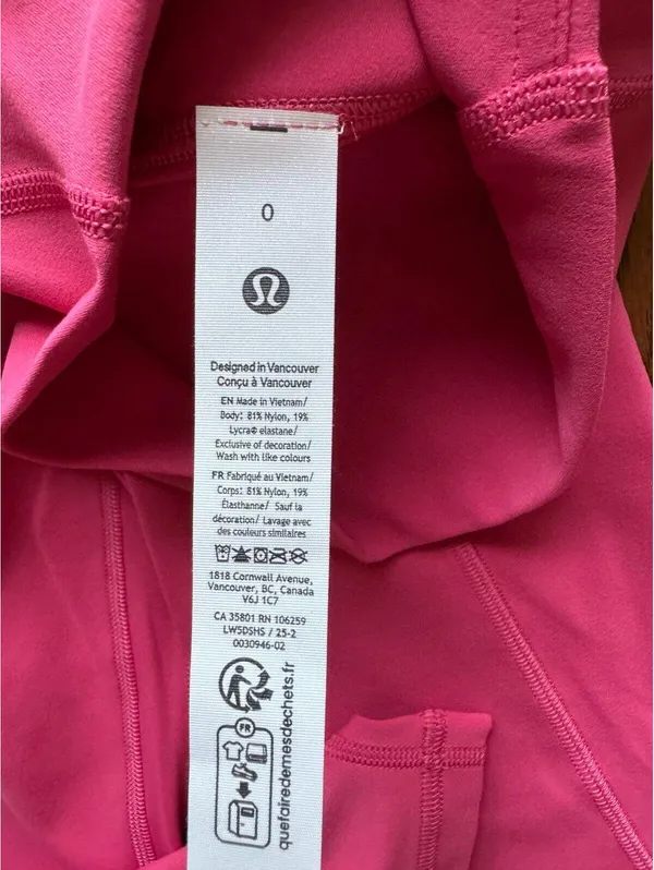 Lululemon Align With Pockets High Rise 25” Raspberry Coulis Size 0 NWT - Image 6