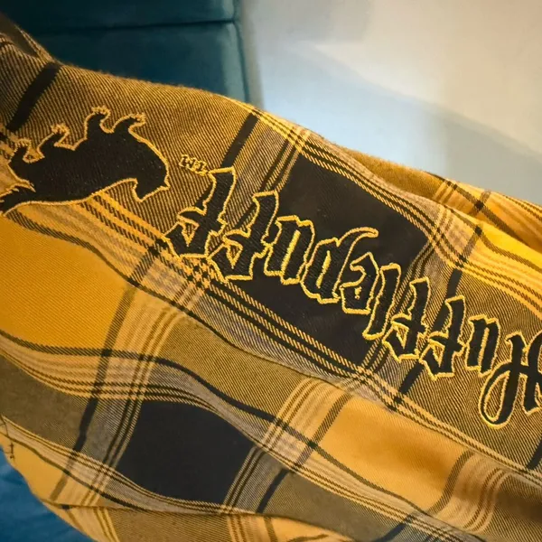 Wizarding World of Harry Potter Hufflepuff Plaid Skirt Yellow Size S Pleated - Image 3