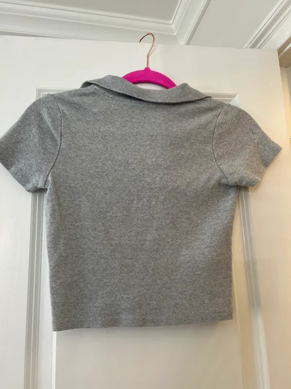 Brandy Melville Button Down Crop Top - Image 3