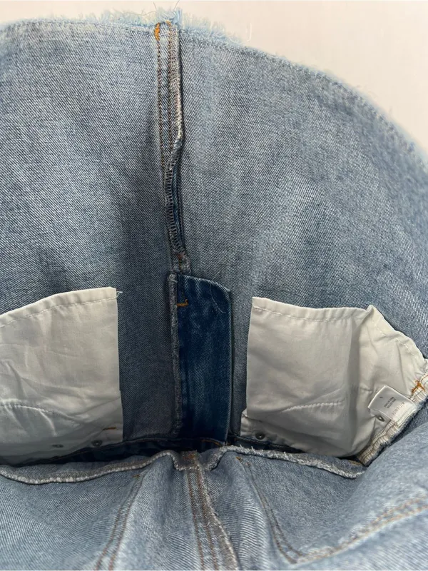 Kittenish Light Blue Distressed Cutoff Denim Mini Skirt Size S‎ - Image 7