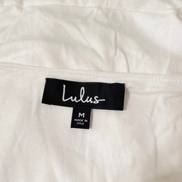 Lulus Staying Basic White Faux-Wrap Sleeveless Bodysuit size Medium - Image 7