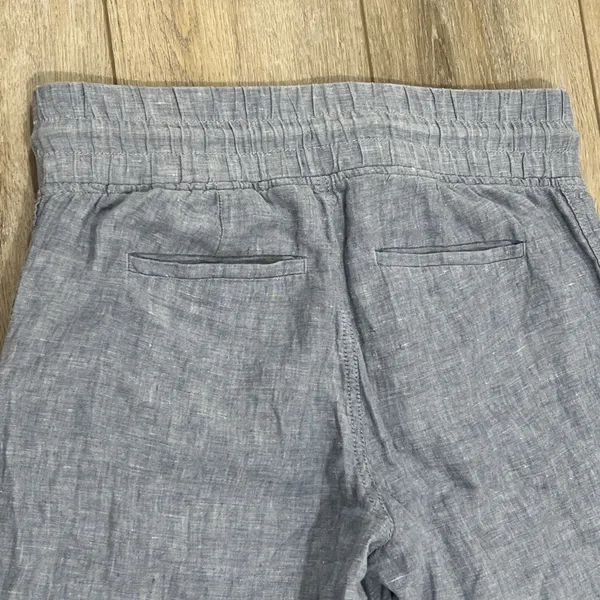 ATHLETA Cabo 100% Linen Wide Leg Pant Women Size 4 Tall Zip Pockets Drawstring - Image 12