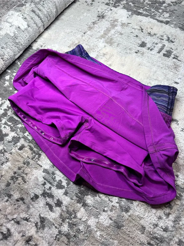 lululemon athletica Magenta Skort with Striped Waistband - Image 9