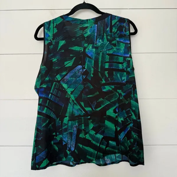 Calvin Klein Women’s Large Patterned Stretchy Top Career Office Core - Image 4