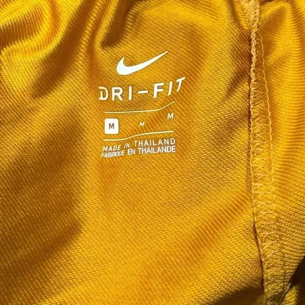 Nike Dri Fit Mustard Yellow Athletic Shorts Women’s Medium - Image 2
