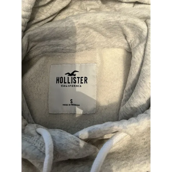 Hollister Southern California Grey Heather Graphic Pullover Hoodie Sweatshirt S‎ - Image 2