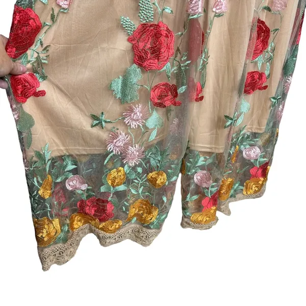 Xpluswear Elegant Floral V-Neck Maxi Dress XL - Image 7
