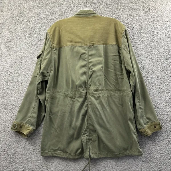 GAP Parka Utility Long Jacket Olive Green Full Zip Military Gorpcore Women's M‎ - Image 3