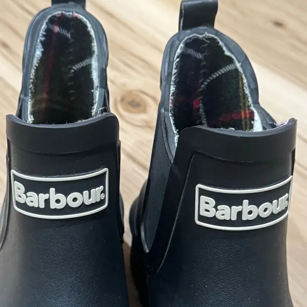 Barbour Wilton Padded Insole Rain Boots Black Women’s 5 - Image 2