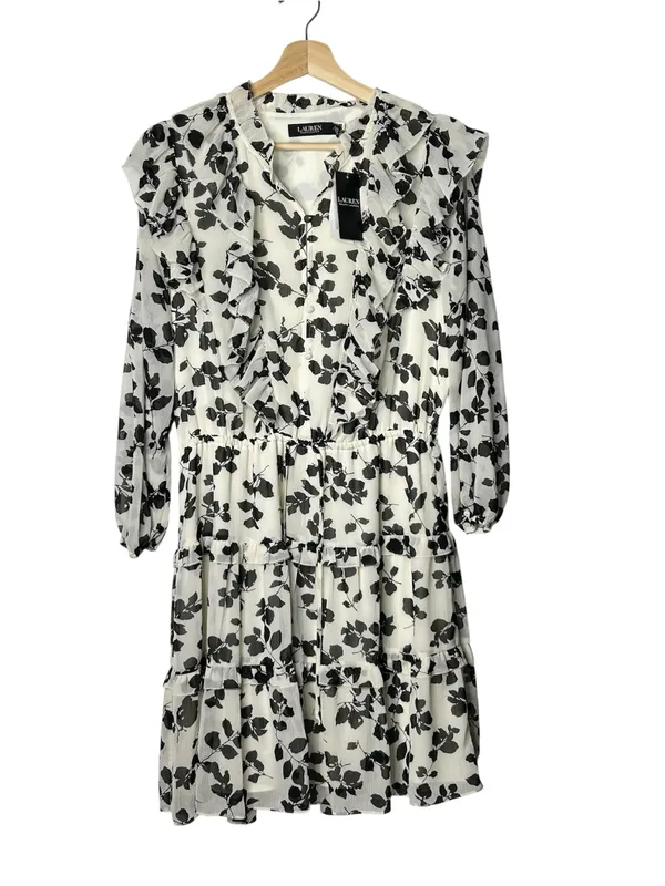 Lauren Ralph Lauren Floral Ruffle Trim Dress - Image 7