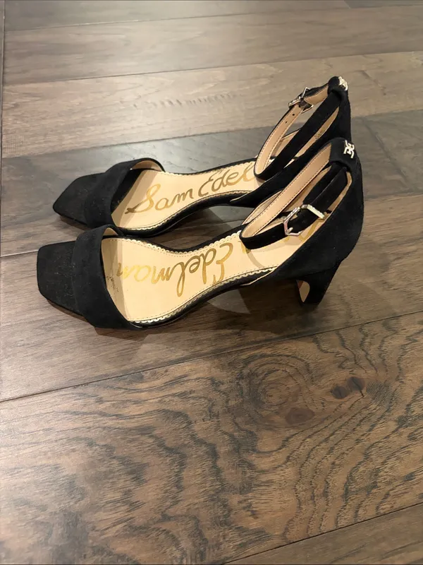 Sam Edelman Black Suede Sandals Sz 7.5 - Image 5