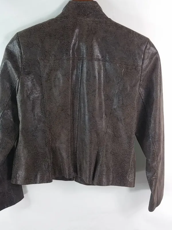Alfani S Petite Leather Zip Jacket - Image 6