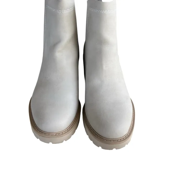 Ana Decoy Sand Ankle Boots Women Cream 7.5 Chunky Grunge‎ Slip On Contemporary - Image 4