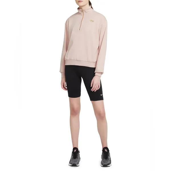Nike Sportswear Femme Quarter-Zip Sweater Size Medium in Pink/Gold - Image 4