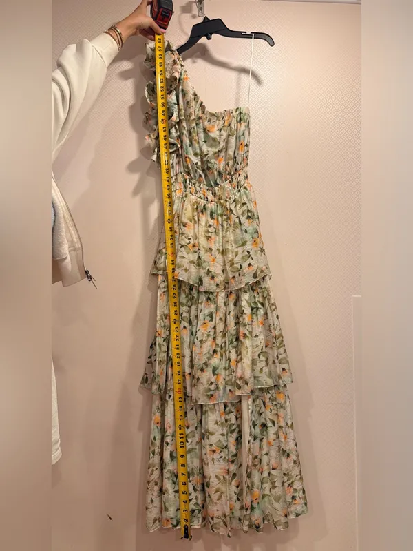 Anthropologie Astr Floral Imelda Maxi Dress One-Shoulder Tiered - Image 8