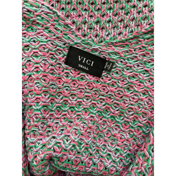 Vici Crochet Knit Fringe Dress Women’s Small Boho Festival - Image 6