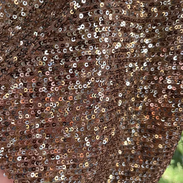 Zara Women's Copper Sequined Party Dress Open Draped Back Size XS. NEW! - Image 5