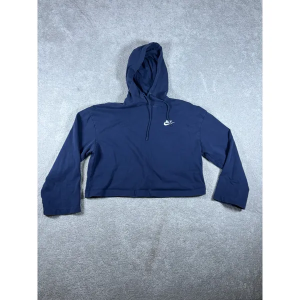 Nike Hoodie Womens Cropped Wide Sleeve Sweatshirt Jersey NSW Nike Sportswear S - Image 4