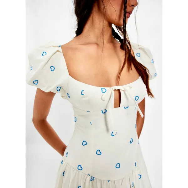 Free People Bali Sprinkled Heart Maxi Dress Tofu Combo 10 - Image 4