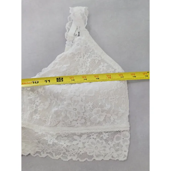 White Romantic Fairy Boudoir Bridal Cottage Lingerie Feminine Floral Lace Bra 3X - Image 3