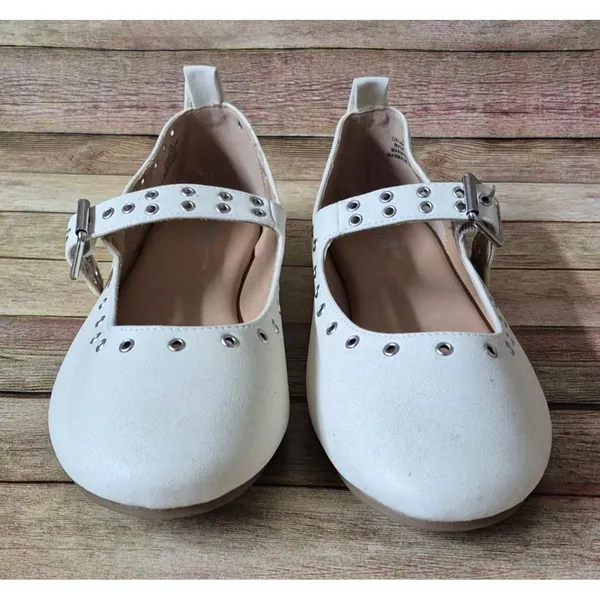 NWOT MIA Ulani Mary Jane Ballet Womens Off White Flats Casual Size 8.5M Grommet - Image 3