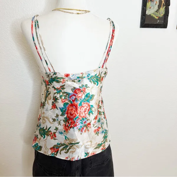 Vintage Victoria's Secret floral lace satin cami M/L - Image 9