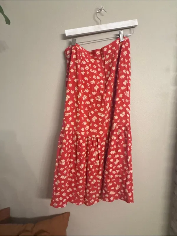 MADEWELL Ruffle-Wrap Midi Skirt - Happy Hibiscus - Image 4