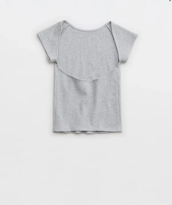 Aerie Ribbed Open Back T-Shirt - Image 6