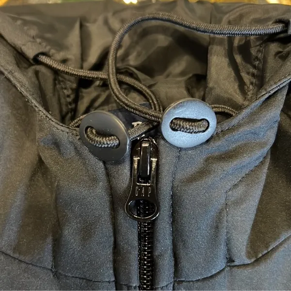 Vintage GAP Women’s Front Zip Rain Jacket with Adjustable Hood Black Size Small - Image 6